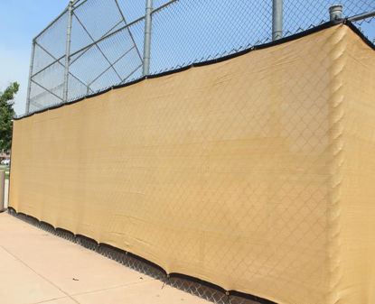 Picture of 6-ft x 50-ft Tan Fence Screens Polyethylene Tarp