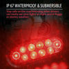 Picture of 2 Red 6" Oval Trailer Lights 10 LED Stop Turn Tail Truck Sealed w Grommet Plug