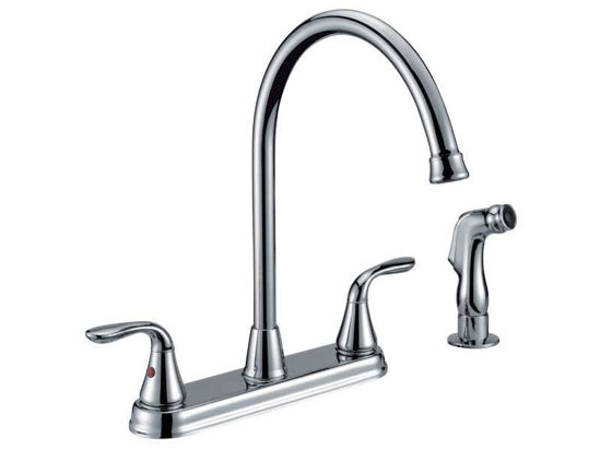 Picture of F8268S,Dual Handle Kitchen Faucet with Side Spray, CHROME
