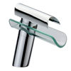 Picture of F40133, Single Handle Lavatory Glass Waterfall Faucet, Chrome