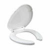 Picture of Open Front Toilet Seat with Cover, Plastic, Elongated, White