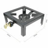 Picture of Mini Size Propane Cooker Single Burner Stove Gas BBQ Grill with High Pressure Propane Regulator Hose