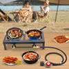 Picture of Outdoor & Indoor Gas Stove Propane Cooker Portable Double Burner Adjustable Hose 8000W for Camping Barbecue