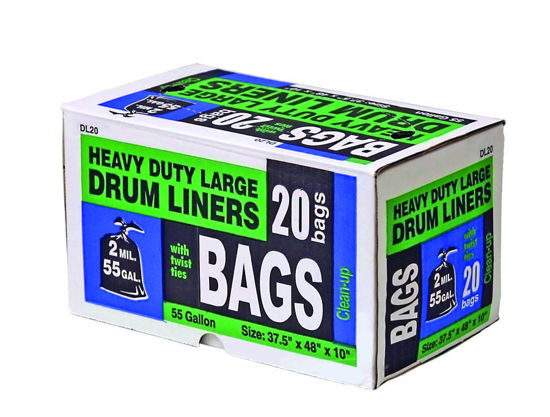 Picture of 20pc 55Gal 2Mil Drum Liners HD